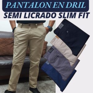 Pantalon en dril Slim Fit hombre